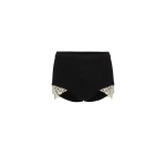 Magda Butrym Cashmere crochet-trim shorts in black
