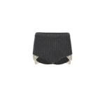 Magda Butrym Cashmere crochet-trim shorts in grey