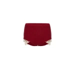 Magda Butrym Cashmere crochet-trim shorts in red