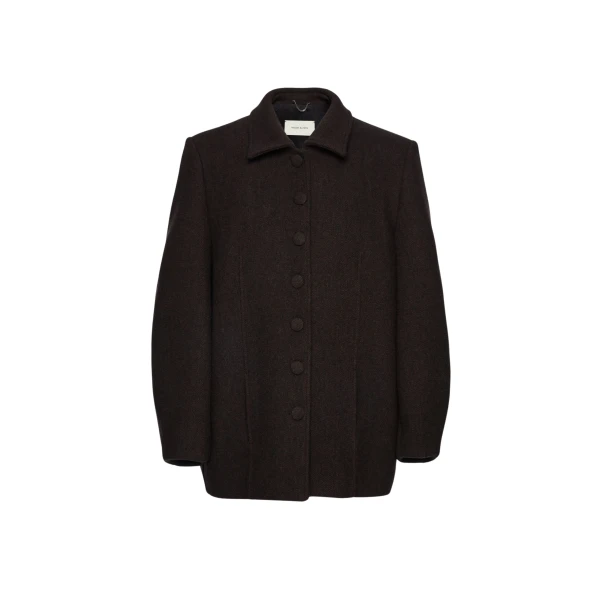 Magda Butrym Cashmere jacket with collar in brown