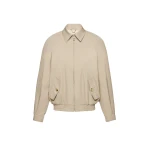 Magda Butrym Cotton zip-front jacket in beige
