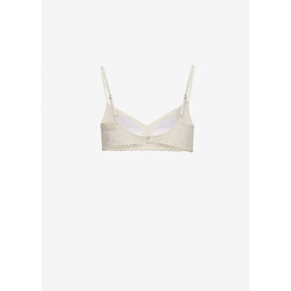 Magda Butrym Crochet bra in white Top, view 2