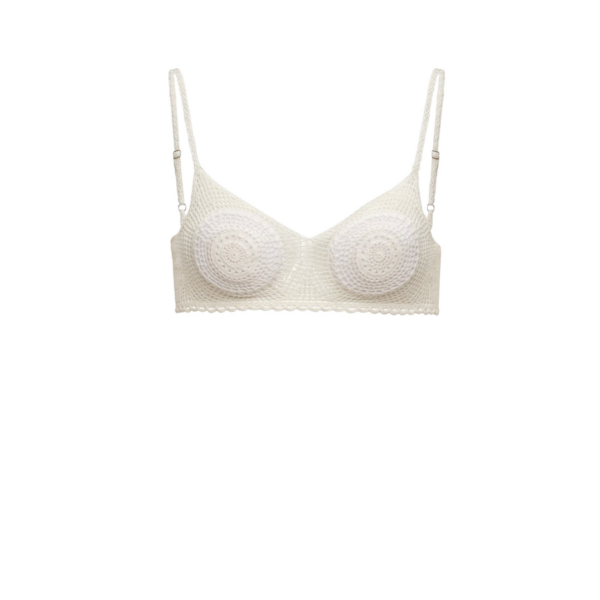 Magda Butrym Crochet bra in white