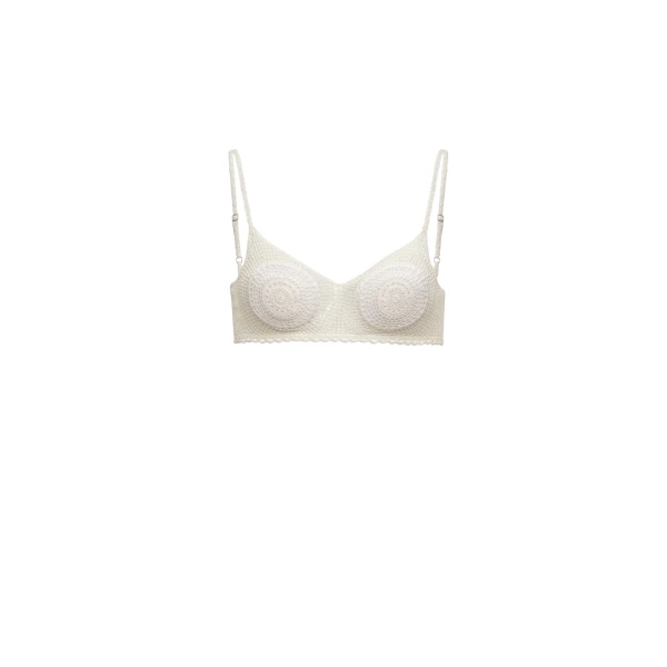 Magda Butrym Crochet bra in white