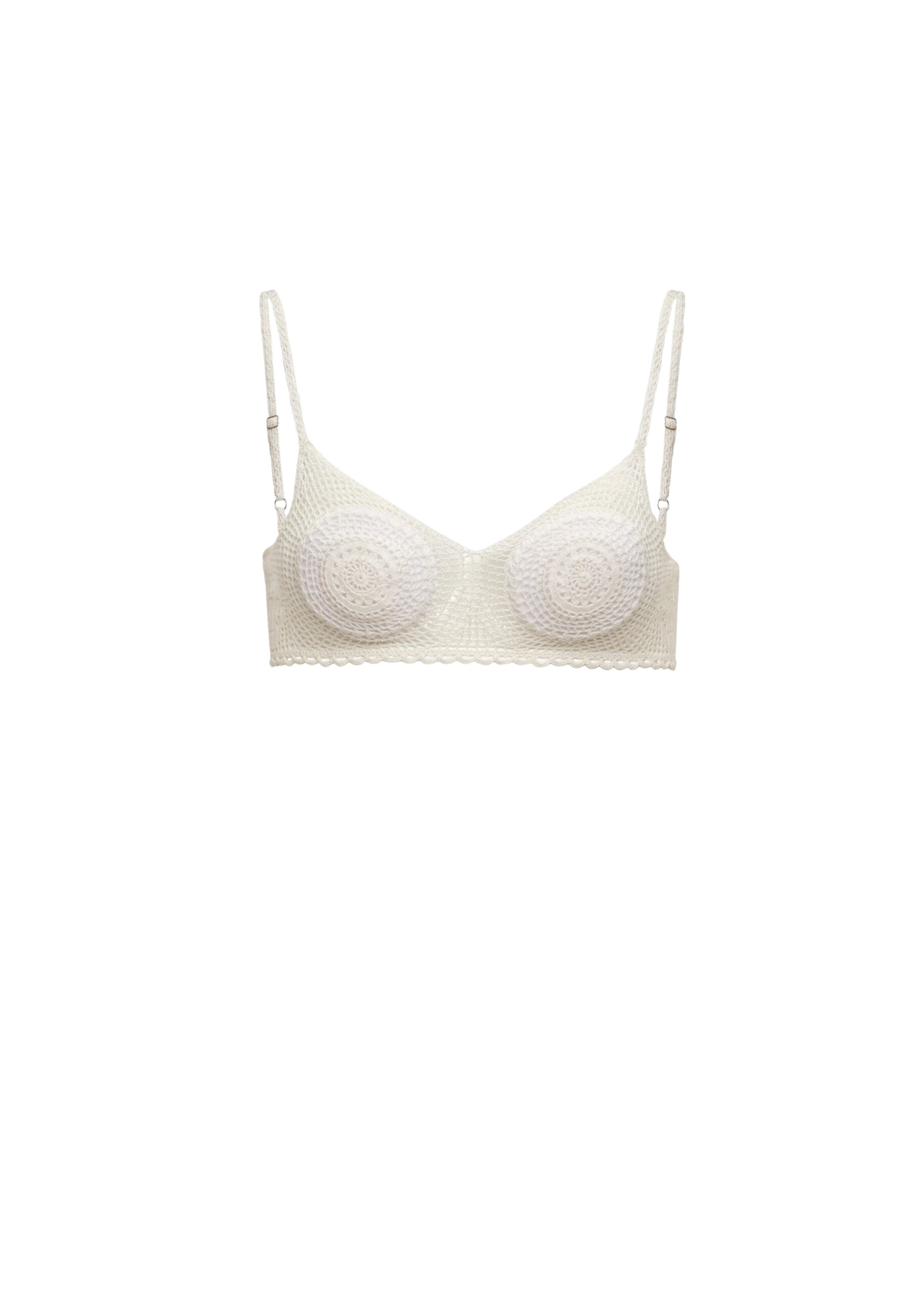 Magda Butrym Crochet bra in white Top