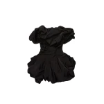 Magda Butrym Draped bubble-hem blouse in black