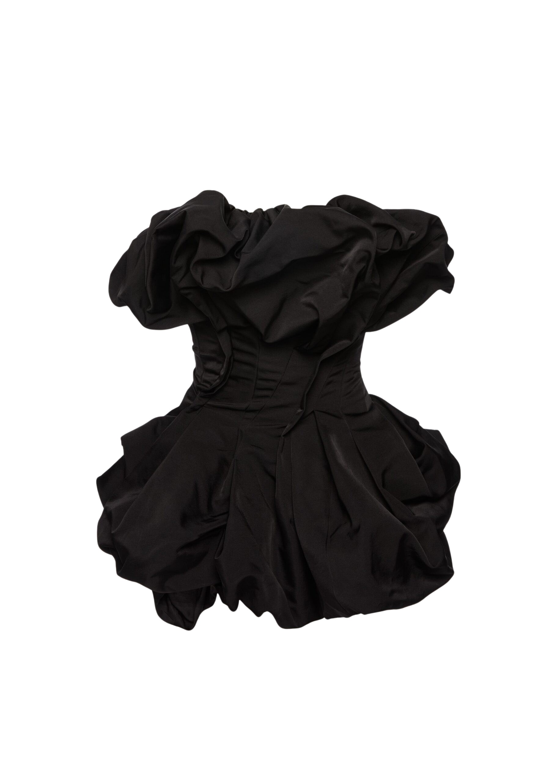 Magda Butrym Draped bubble-hem blouse in black