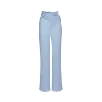 Magda Butrym Draped wrap beach trousers in light blue