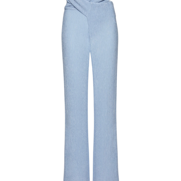 Magda Butrym Draped wrap beach trousers in light blue