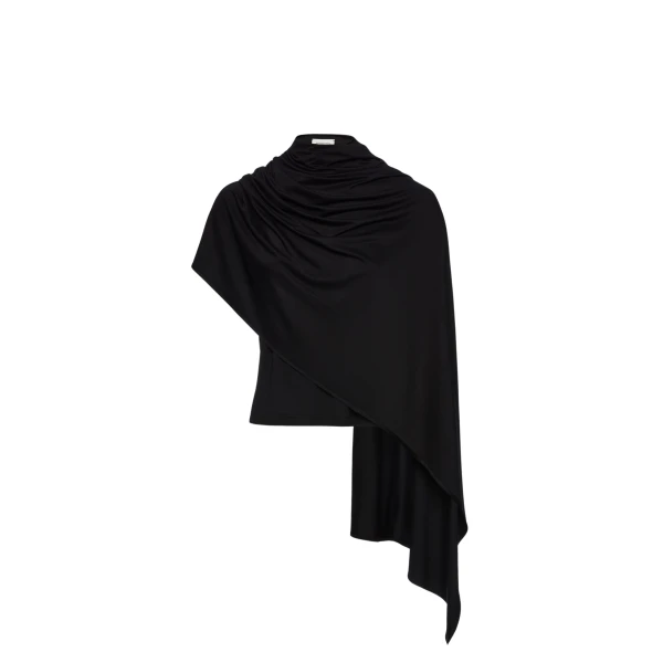 Magda Butrym Fitted t-shirt with scarf in black