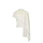 Magda Butrym Fitted t-shirt with scarf in cream