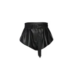 Magda Butrym Flared leather shorts in black