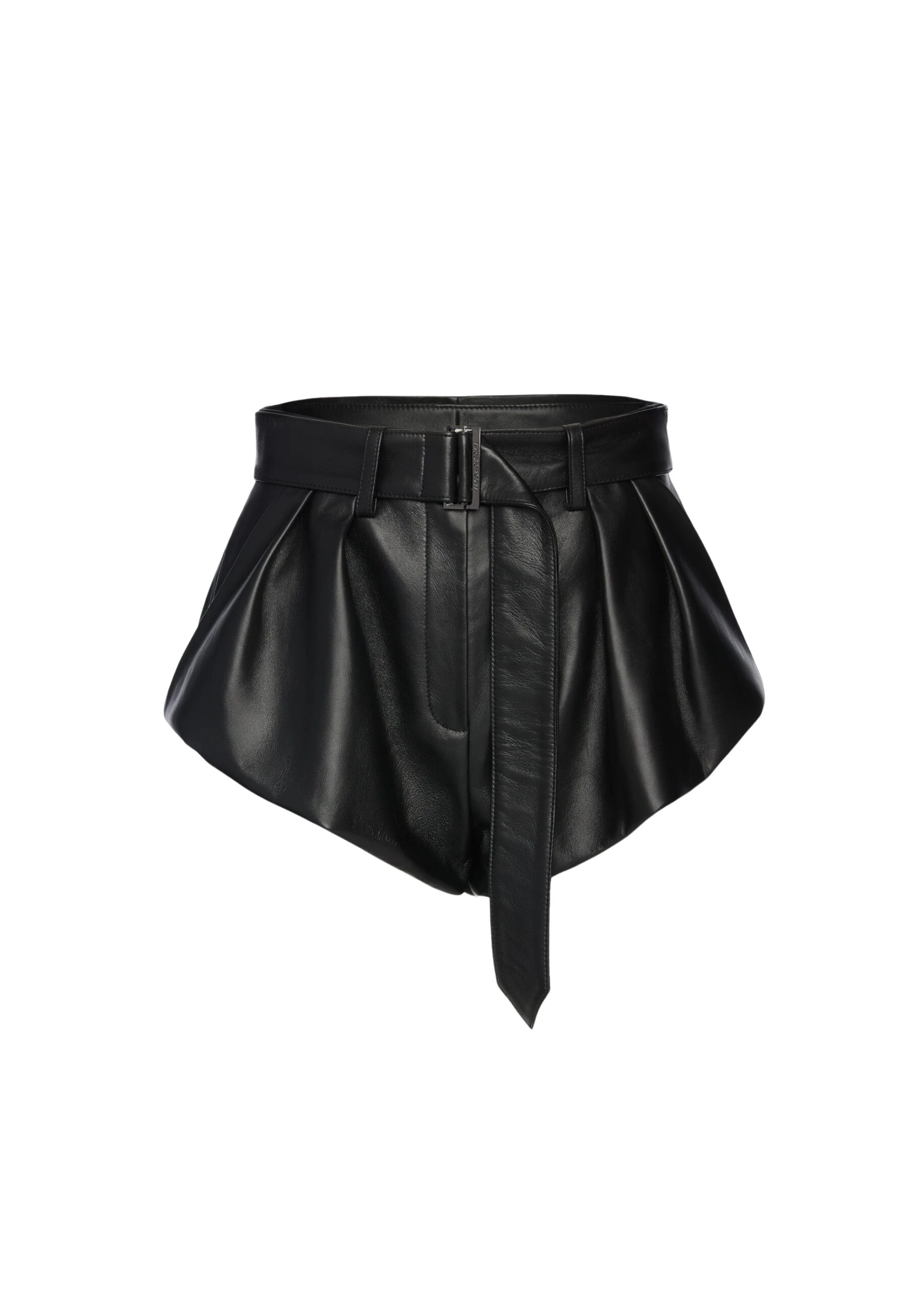 Magda-Butrym-Flared-leather-shorts-in-black-scaled64168_nobg Magda Butrym Flared leather shorts in black