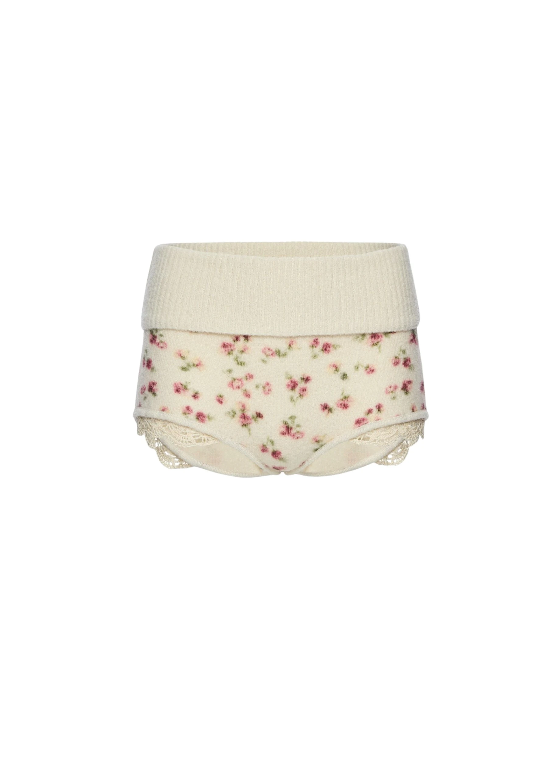Magda-Butrym-Floral-shorts-with-lace-trim-in-cream-scaled67614_nobg Magda Butrym Floral shorts with lace trim in cream
