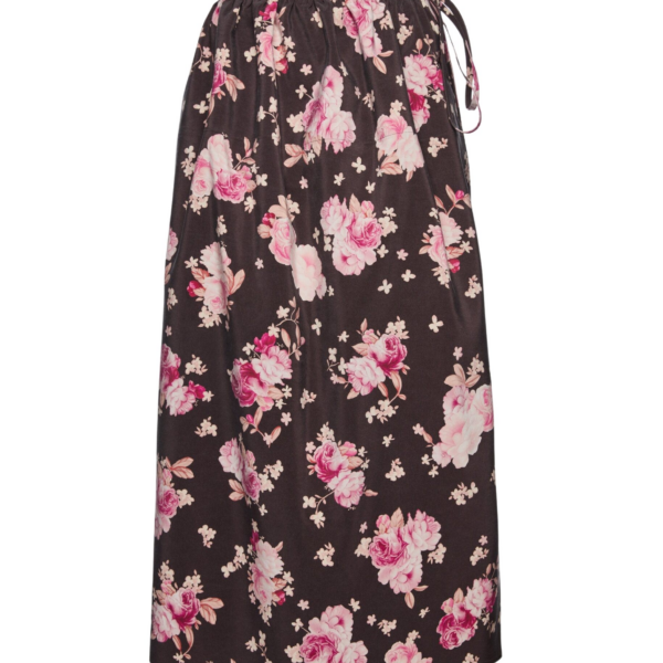 Magda Butrym Floral silk wrap skirt in brown