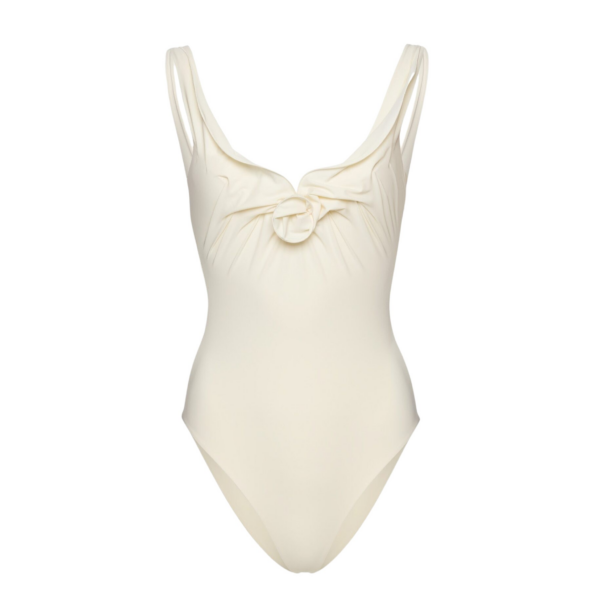 Magda Butrym Flower detail swimsuit in cream