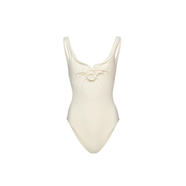 Magda Butrym Flower detail swimsuit in cream