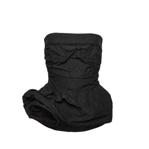Magda Butrym Flower peplum corset top in black