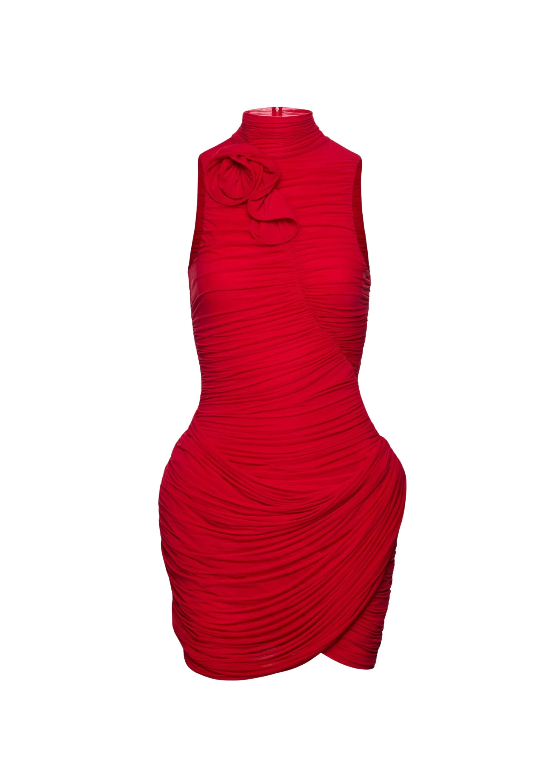 Magda-Butrym-High-neck-draped-mini-dress-in-red-scaled52418_nobg Magda Butrym High-neck draped mini dress in red