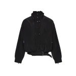 Magda Butrym High-neck silk bomber jacket in black