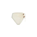 Magda Butrym High-waist swim bottom with bead detail in cream