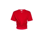 Magda Butrym Knotted ribbed t-shirt in red