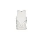 Magda Butrym Knotted ribbed tank top in cream
