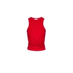 Magda Butrym Knotted ribbed tank top in red