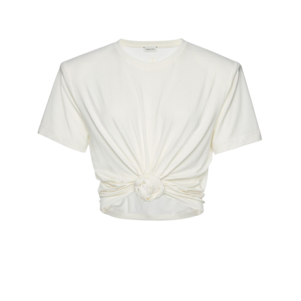 Magda Butrym Knotted t-shirt in cream