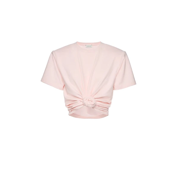 Magda Butrym Knotted t-shirt in pink