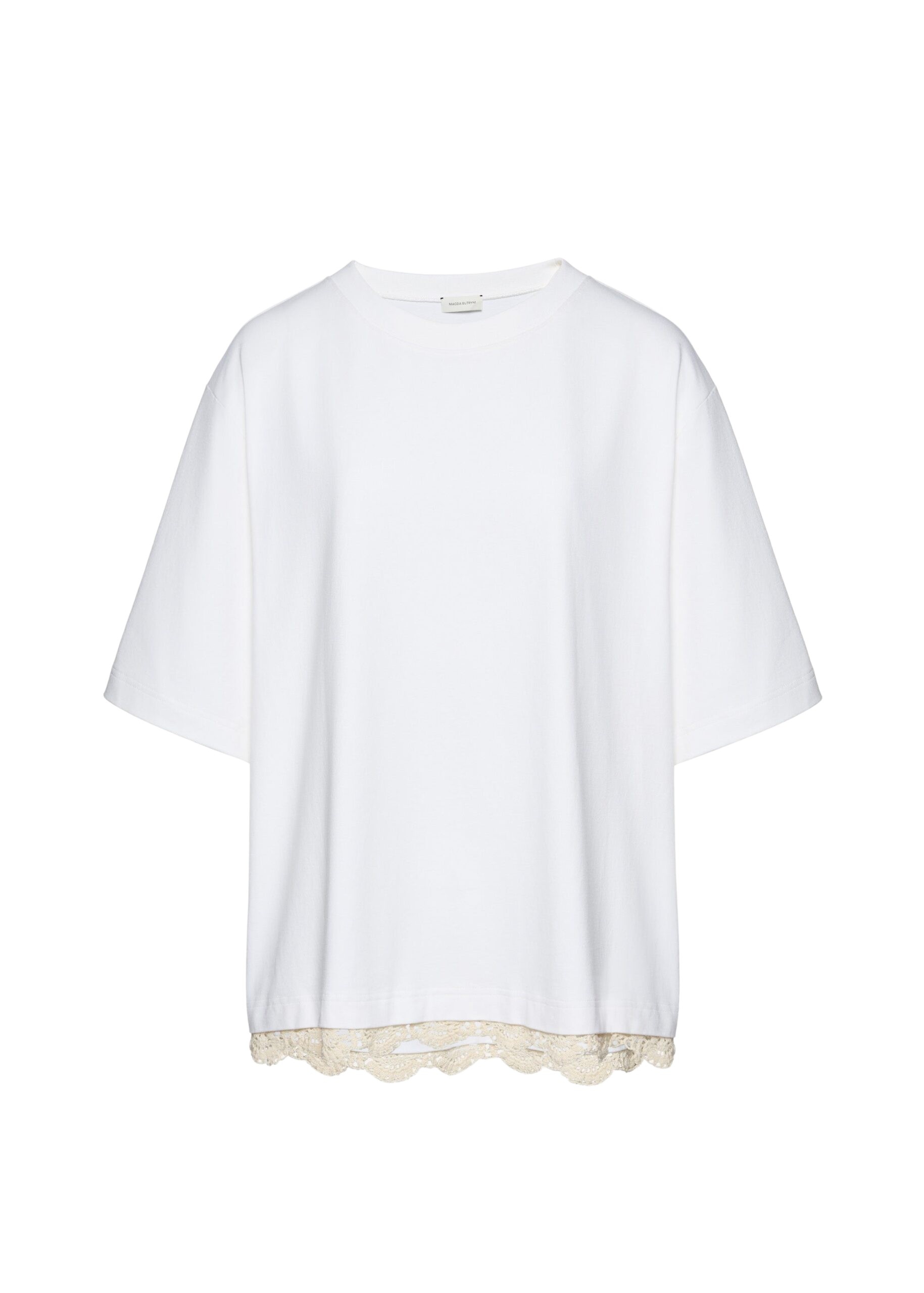 Magda Butrym Lace detail oversized t-shirt in white Top