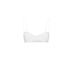 Magda Butrym Lace-trim silk bra in white