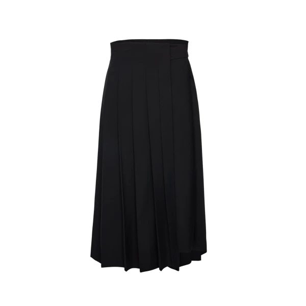 Magda Butrym Long pleated wrap skirt in black