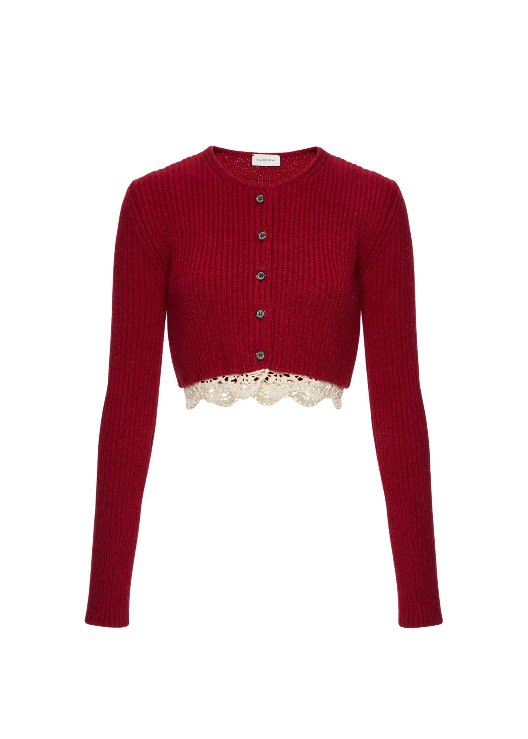 Magda-Butrym-Long-sleeve-crochet-trim-cropped-cardigan-in-red-scaled59749_nobg Magda Butrym Long-sleeve crochet-trim cropped cardigan in red