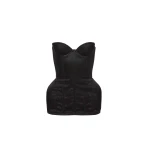 Magda Butrym Longline silk corset top in black satin