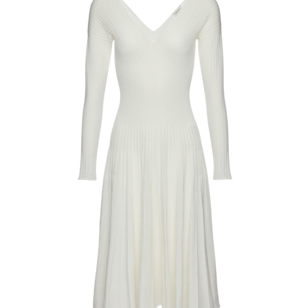 Magda Butrym Pleated knit dress in white