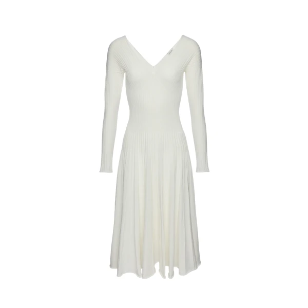 Magda Butrym Pleated knit dress in white