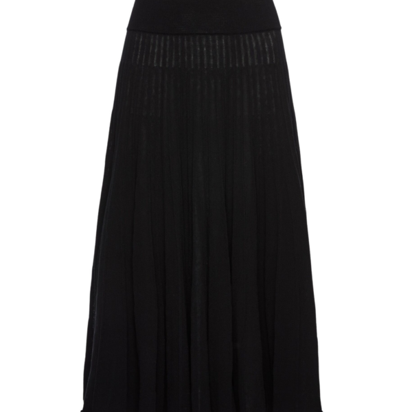 Magda Butrym Pleated knit skirt in black