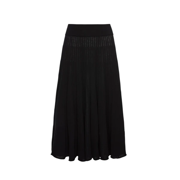 Magda Butrym Pleated knit skirt in black