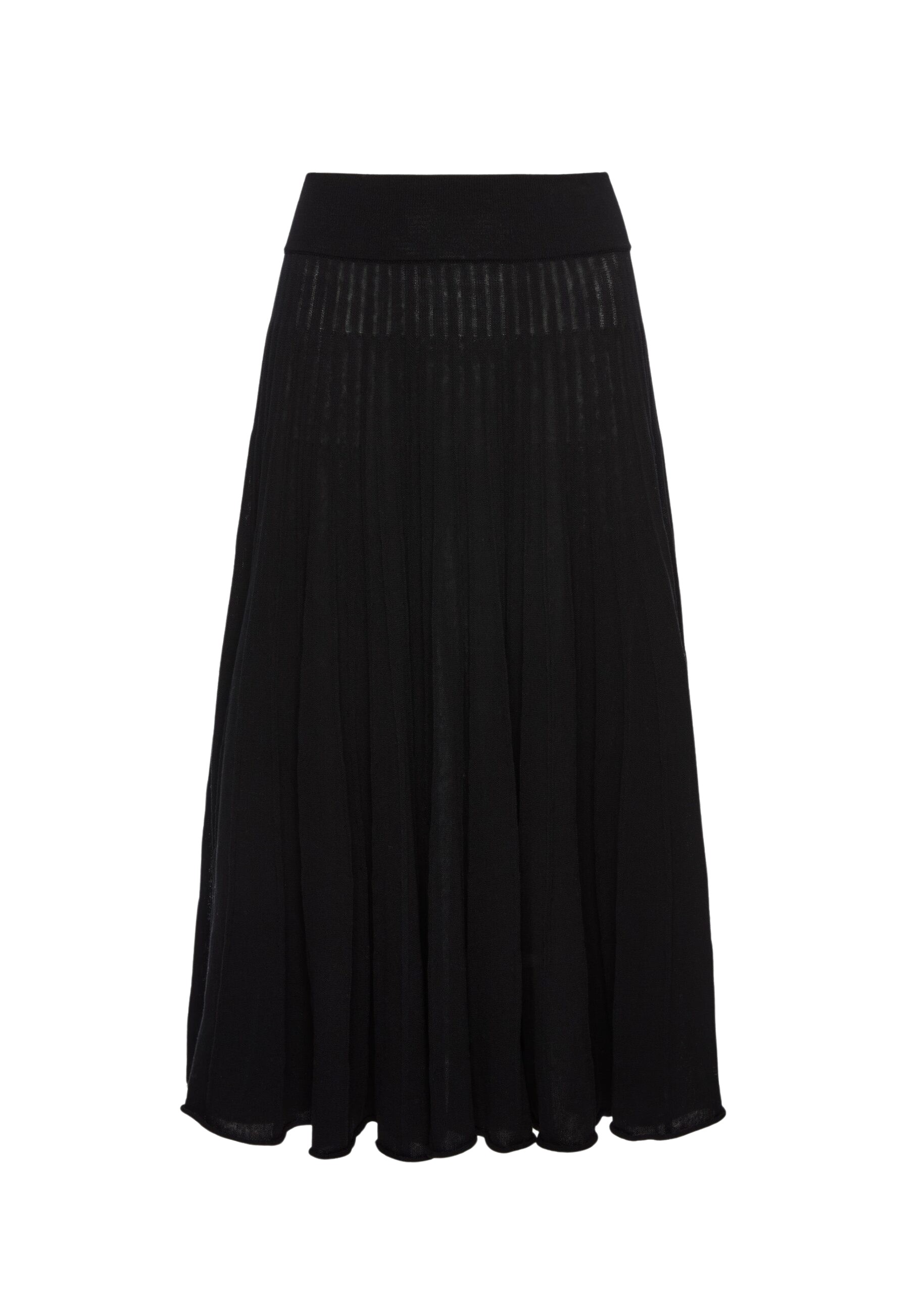 Magda Butrym Pleated knit skirt in black
