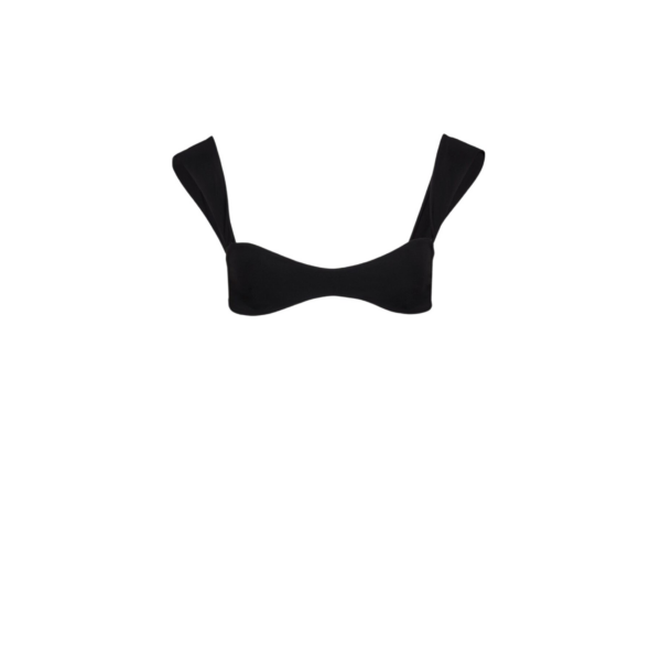 Magda Butrym Retro bustier swim top in black
