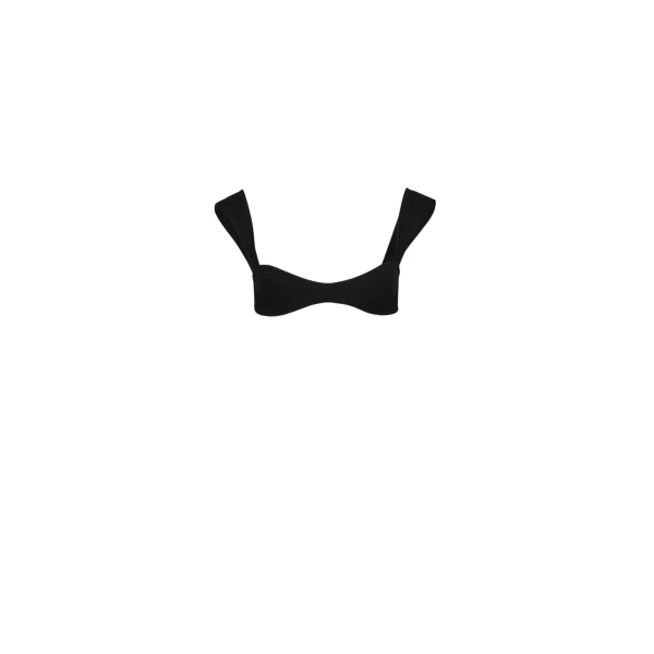 Magda Butrym Retro bustier swim top in black