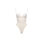 Magda Butrym Retro bustier swimsuit in cream