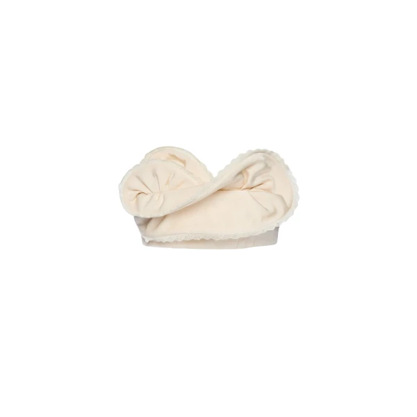 Magda Butrym Ruffled bandeau top in cream
