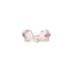 Magda Butrym Sculptural bandeau swim top in cream floral print