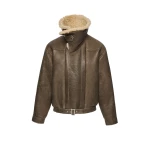 Magda Butrym Shearling aviator jacket in brown