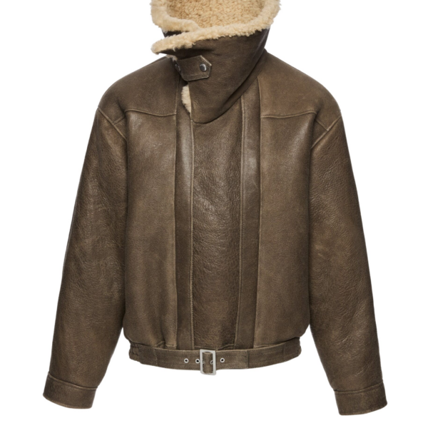 Magda Butrym Shearling aviator jacket in brown