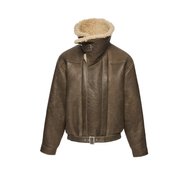 Magda Butrym Shearling aviator jacket in brown