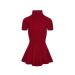 Magda Butrym Short-sleeve cashmere dress in red
