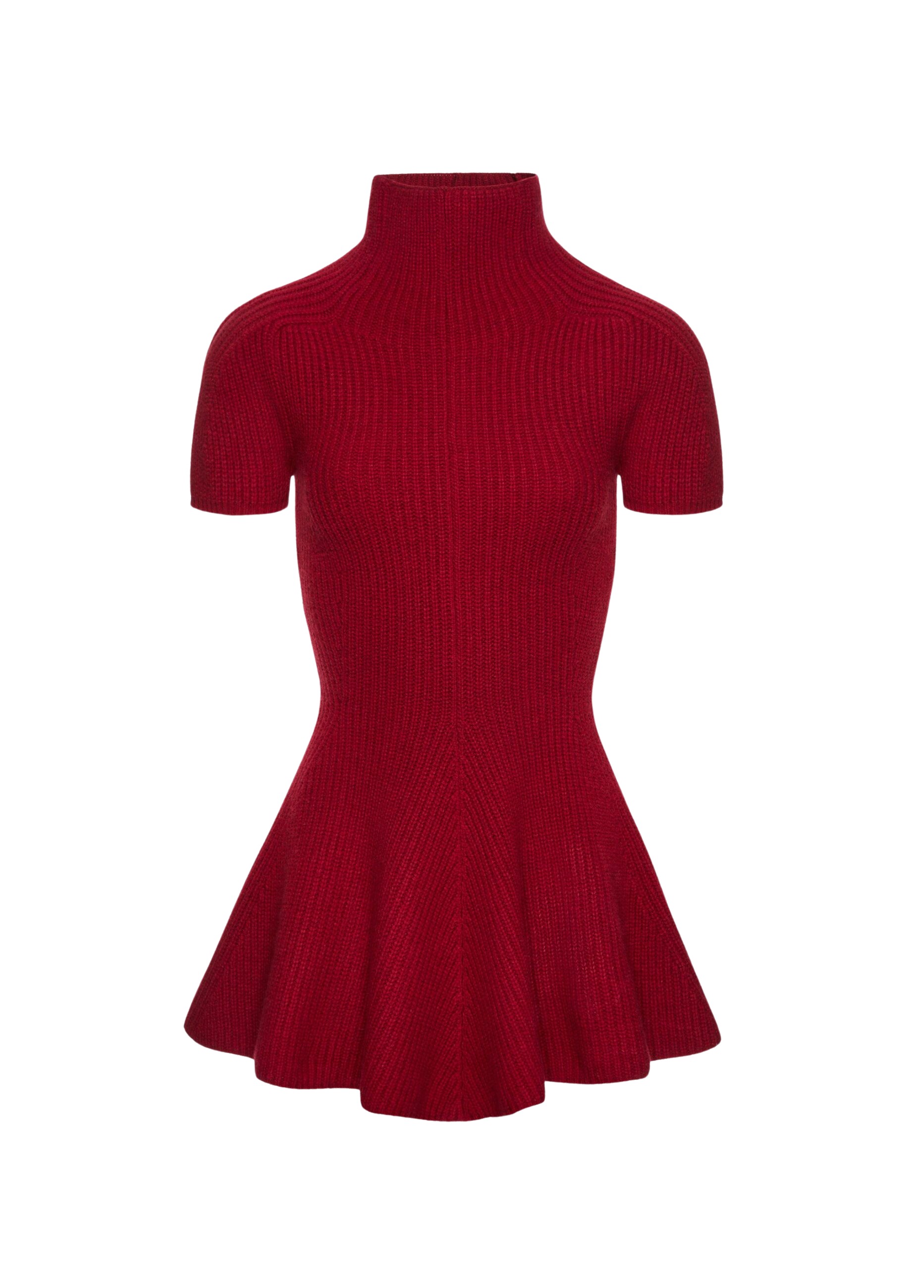 Magda Butrym Short-sleeve cashmere dress in red